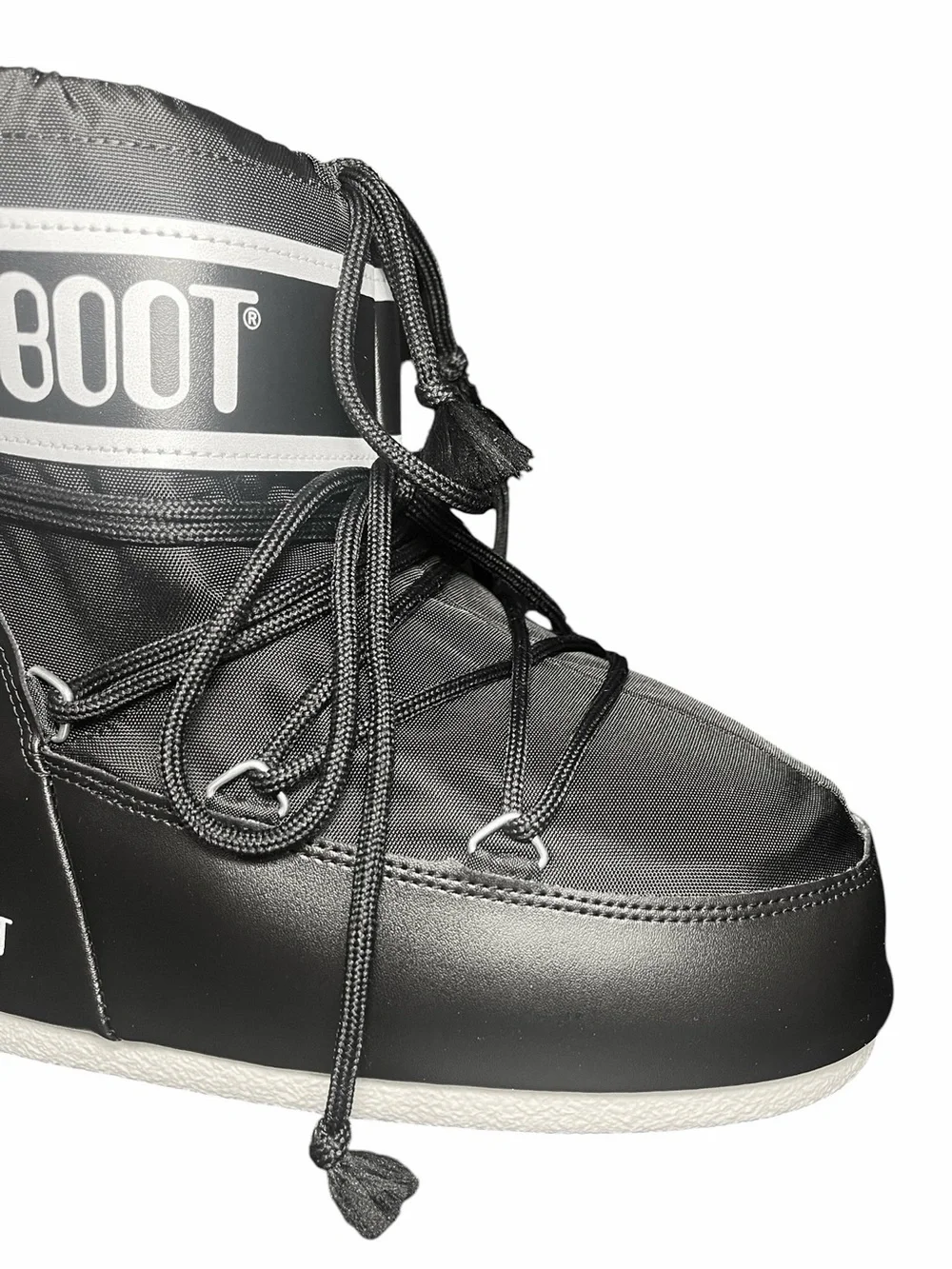 Moon Boot ICON LOW BLACK NYLON BOOTS Womens Size 7-8.5EU 40 NEW